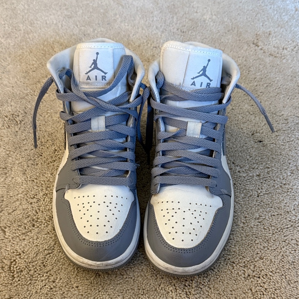 Nike Air Jordan Mid Sneakers in Gray and White